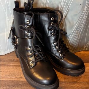 No Boundaries Black Combat Boots
